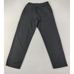 Vintage Eddie Bauer Jeans Womens 12P Black High Rise Relaxed Tapered Denim